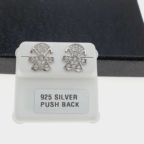 925 sterling silver luxury CZ earrings for women/girls, Best for RJUS2140 - Picture 8 of 11